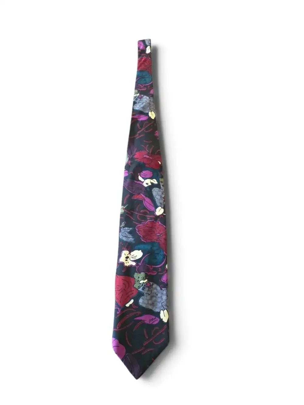 Peter Max NEOMAX Belle Silk Tie Abstract Floral Art Necktie Made USA